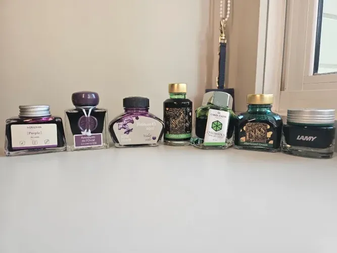 7 Tintas para Caneta Tinteiro - Lamy, Diamine, Pelikan, J. Herbin e Caran d?Ache