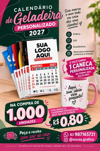 Calendário de geladeira