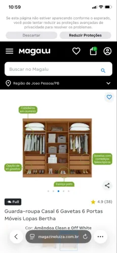 Guarda Roupa Semi Novo