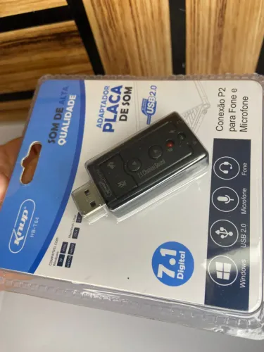 Adaptador placa de som USB 2.0 - HB-T64 KNUP an3
