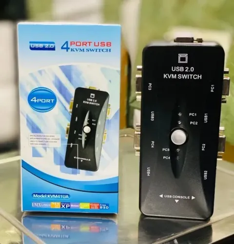 Chaveador Switch Kvm 4 Portas VGA + Portas 4 USB - Entrega Grátis