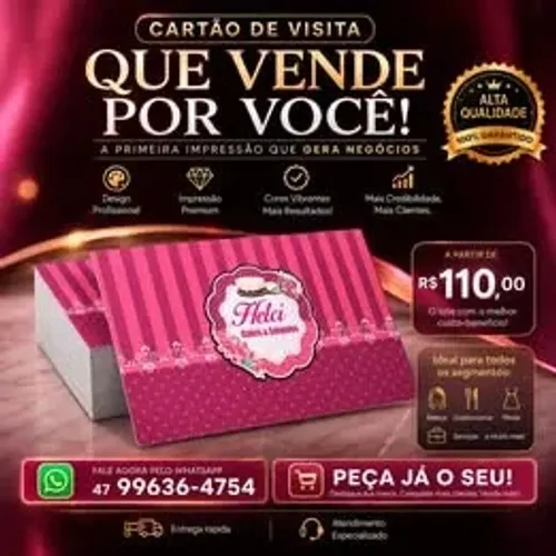 Cartão de Visita Personalizado para seu negócio