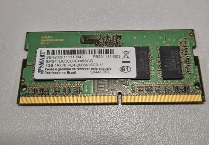 Memória RAM SMART DDR4 4GB 2666 MHz - Notebook