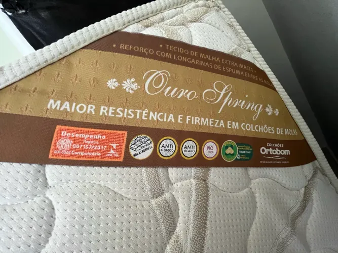 Cama box queen ortobom com molas