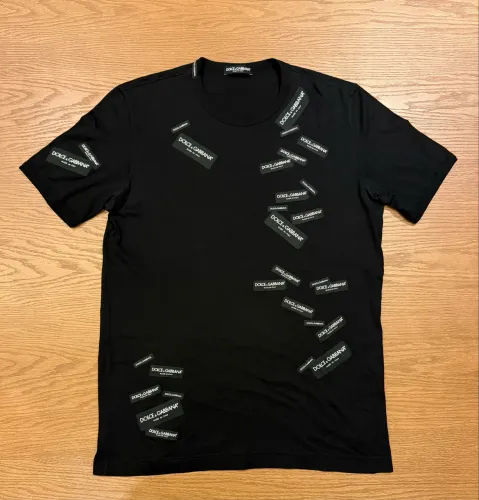 camiseta dolce & gabbana multi-logo patch original