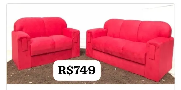 Sofá 2 e 3 Lugares Xaropinho