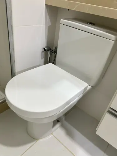 Vaso sanitário celite com caixa acoplada + tampa soft close