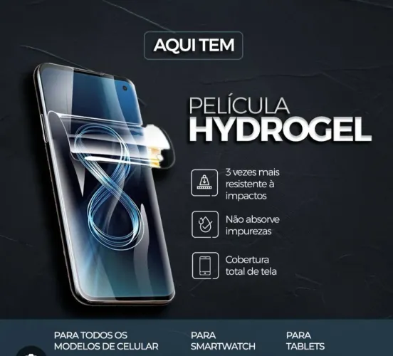Película de hidrogel para todos modelos de celular 