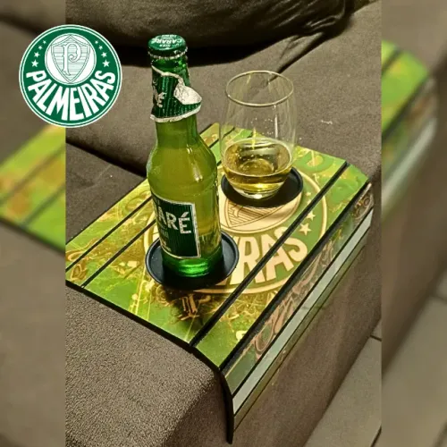 Bandeja Braço de Sofá Porta Copos Palmeiras _ CS349
