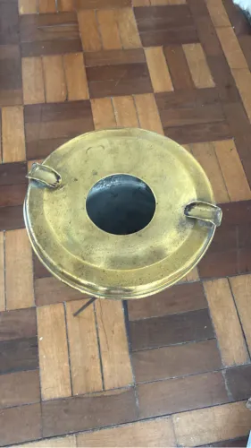 Cinzeiro de chao com pedestal vintage antigo 60cm altura 