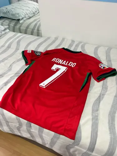 Camisa CR7 Portugal da nations league com patches