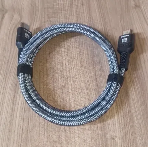 Cabo Hdmi Trançado 4K Comprimento 2 ou 3 Metros Para Laptop Ps4 Ps5 Xbox Smart Tv Monitor