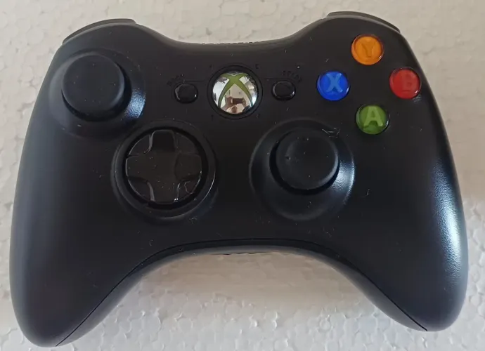 Controle Sem Fio Xbox 360 Preto + Bateria Recarregável Bateria Ni-MH