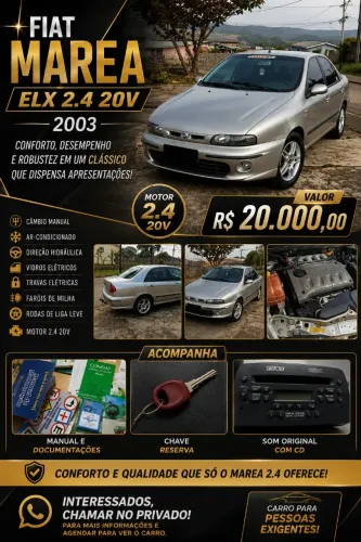 Fiat Marea ELX 2.4 MPI 20V 4P 2003