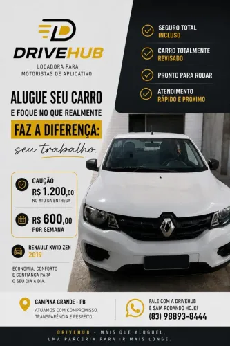 Kwid zen 2019 (Aluguel aplicativo) (Uber/99)
