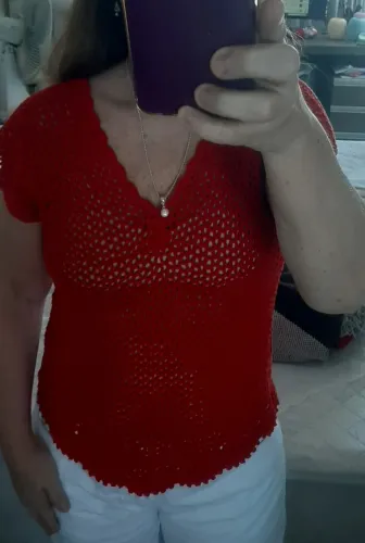 blusa em croche, veste do 40 ao 44