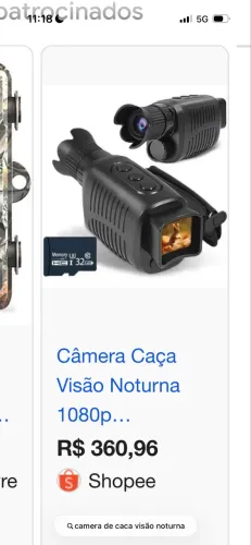 Câmera visão noturna 
