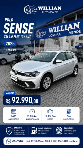 Volkswagen Polo 1.0 TSI Flex 12V 5P 2025