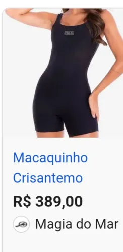 Macaquinho hidro camise Tam XG