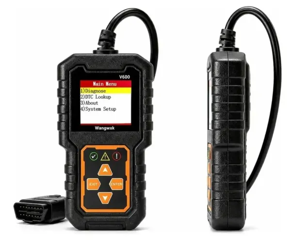 Scanner Automotivo V600 OBDII portátil com alimentação direta Conexão OBDII