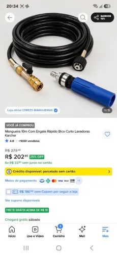 Mangueira de jato pra vender novo nunca usado