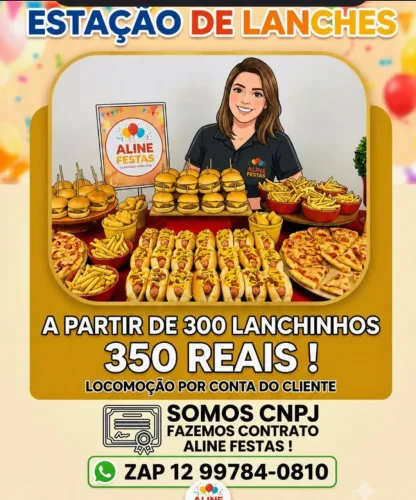 Estações de lanches deliciosos!!
