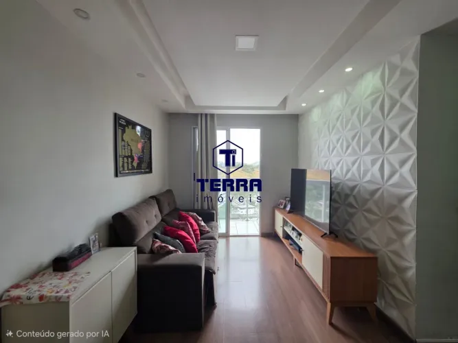 Apartamento com 2 quartos, sendo uma suíte, em andar alto.