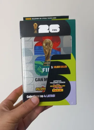 Lata Prata Panini Adrenalyn XL FIFA World Cup 2026 - Nova e Lacrada Original