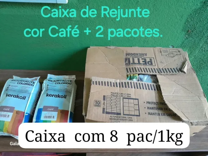 VENDO 1CX DE REJUNTE KERAKOLL + 2KG. COR CAFÉ.