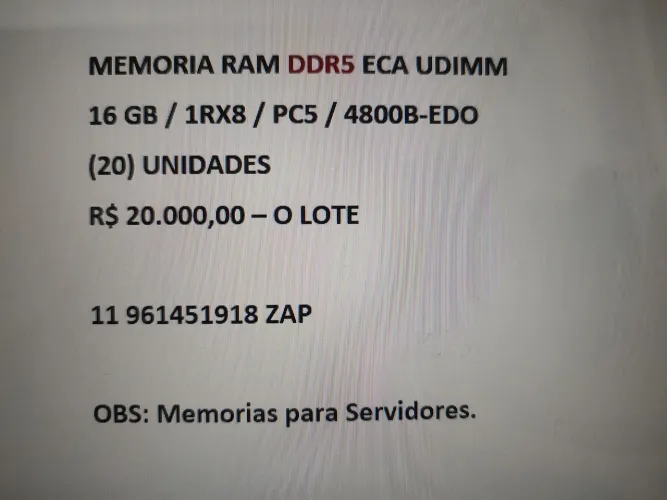 Memória RAM DDR5 para servidores
