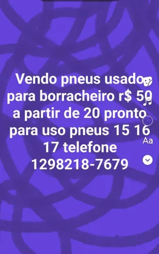 Pneus meia vida pneus usados 13 14 15 16 17 12982-18-7679