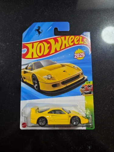 hot wheels ferrari f40 competizione - amarelo - jbb92