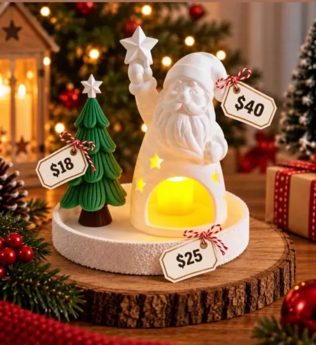 Enfeites natalinos - PAPAI NOEL, FELIZ NATAL