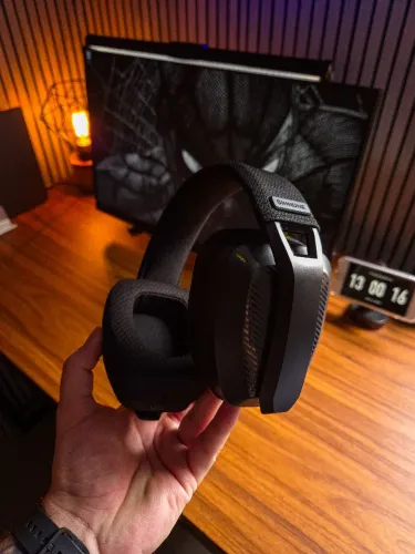 HEADSET GAMER SEM FIO BINNUNE DUAL MODE COM MICROFONE E 60HR DE BATERIA