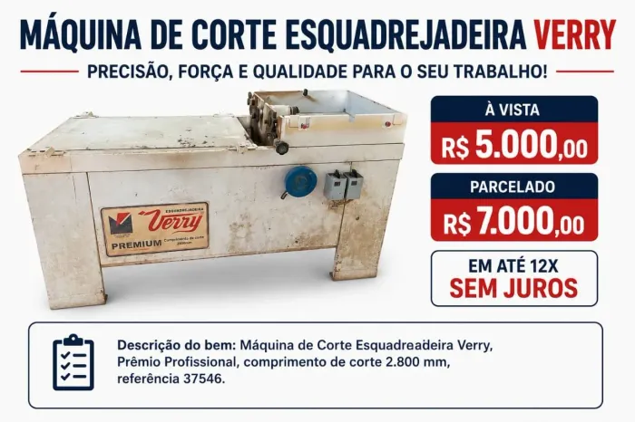 máquina de corte esquadregeira