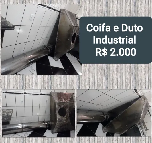 Coifa e ducto industrial completa 2mil