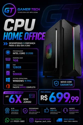 CPU HOME OFFICE novo com garantia