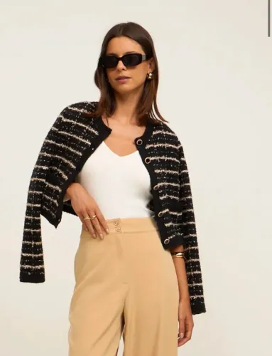 Cardigan Cropped da Renner Tweed