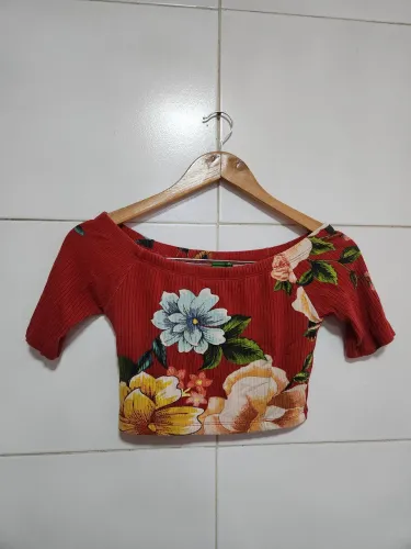 Cropped farm vermelho M