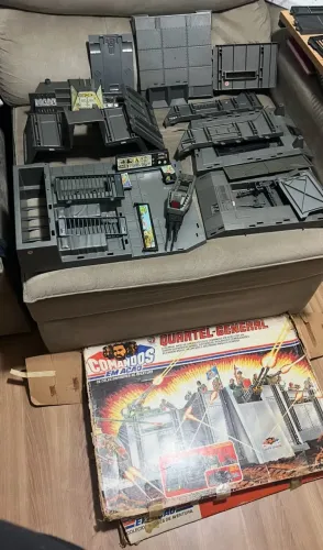 Quartel general comandos em ação Gi Joe sem encaixes quebrados raro