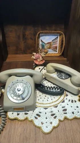 Lote 2 Telefones de disco ZTE Fixo e Telefone Tijolinho Telebrás