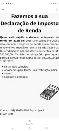 Declaração de imposto de renda PF