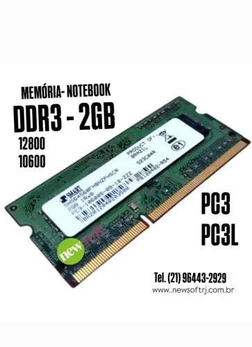 Memória 2GB DDR3 para Notebook