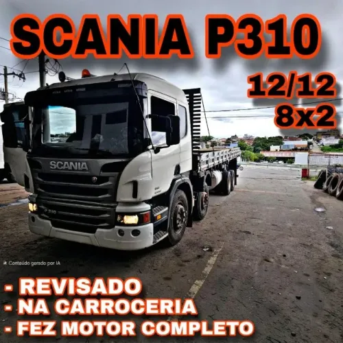 Scania P 310 8x2 2012 na carroceria