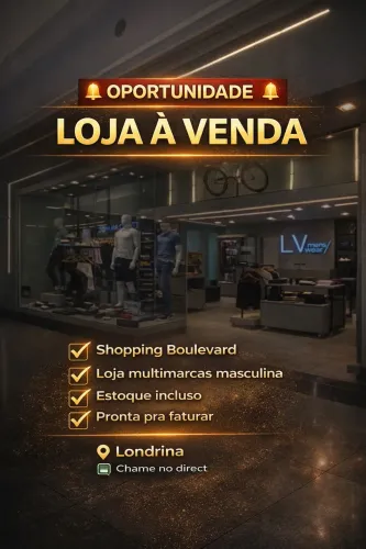 Loja masculina completa à venda pronta para faturar!