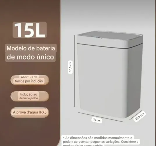 Lixeira automática 15L