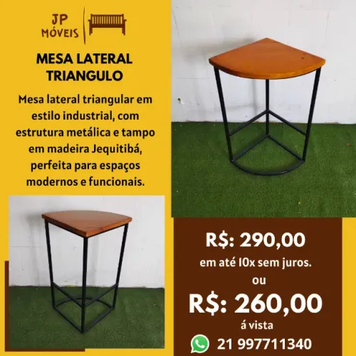 Mesa lateral triângulo.