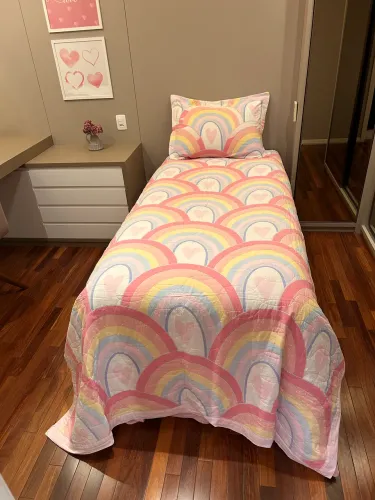 Colcha + porta travesseiro solteiro infantil 