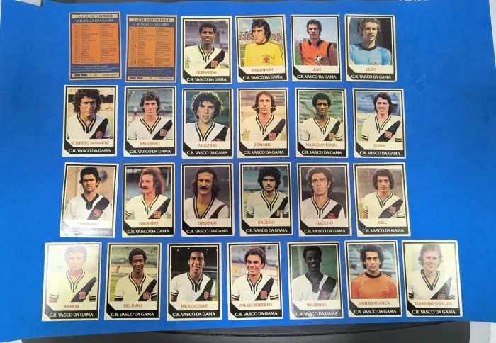 Vasco Time Completo futebol cards ping pong 1979