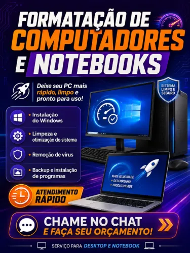 Formatação de Computadores e Notebooks